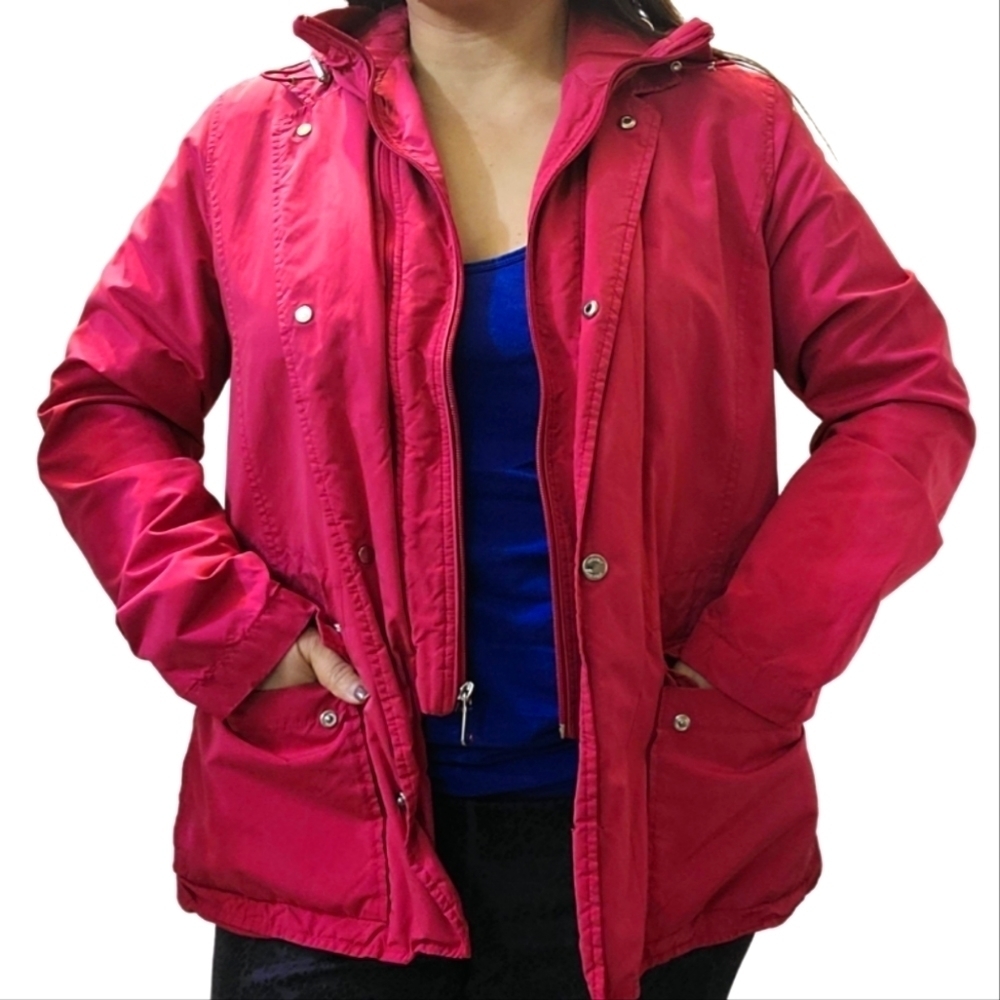 Geox Respira Hooded Thermal Jacket in Pink Rose Size Small